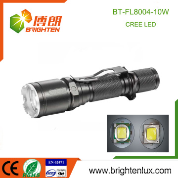 Factory Wholesale Taille de poche rechargeable 1 * 18650 Batterie Utilisation d&#39;urgence High Power XML T6 Cree Best Tactical Flashlight